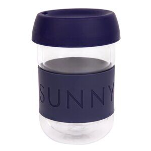 2/$25 *Set of two* Reusable Glass Eco Coffee Cups NIB